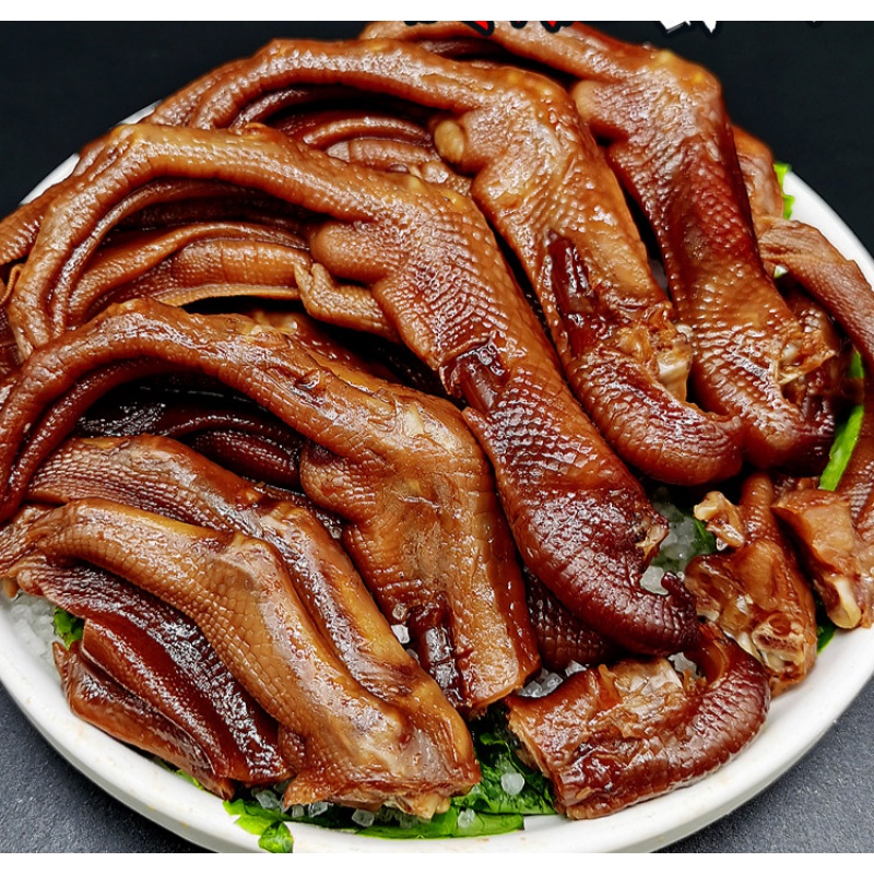 虎钢馋正宗梅州香辣鸭爪客家特产梅客华记鸭掌休闲零食熟食即食网红