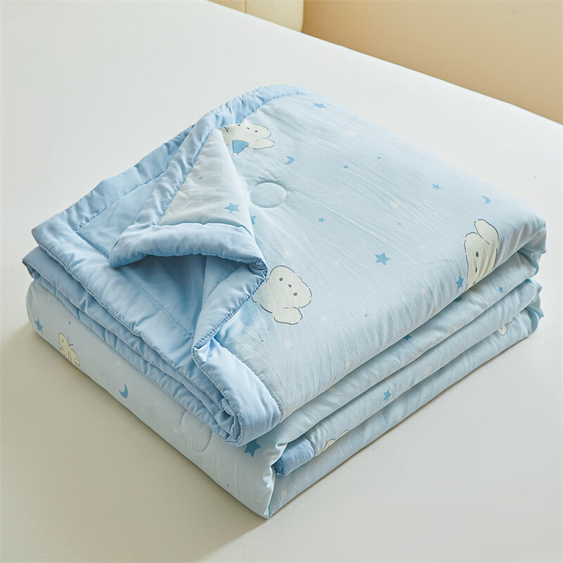 软贝A类夏凉被 混纺棉花被 空调被可机洗纤维被子被芯夏季午睡盖被 星月小狗 150cm*200cm单夏被
