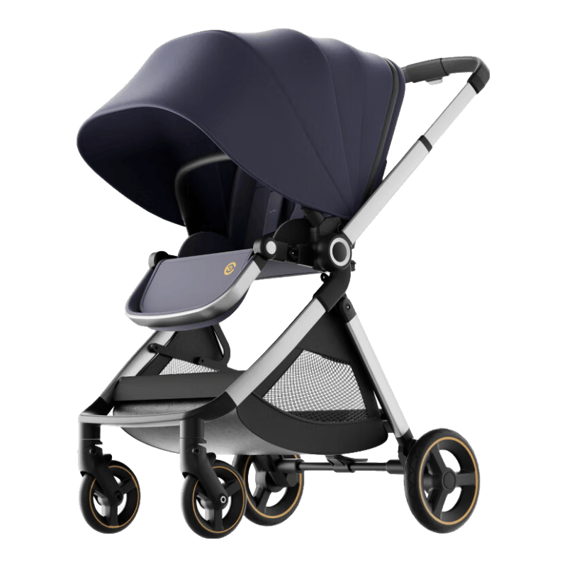 elittle逸樂(lè)途嬰兒車0-3歲用折疊可坐可躺可轉(zhuǎn)向 EMU高景觀雙向嬰兒推車 【限時(shí)套餐】EMU藍(lán)+小騎士金(餐椅+坐墊+冰墊)