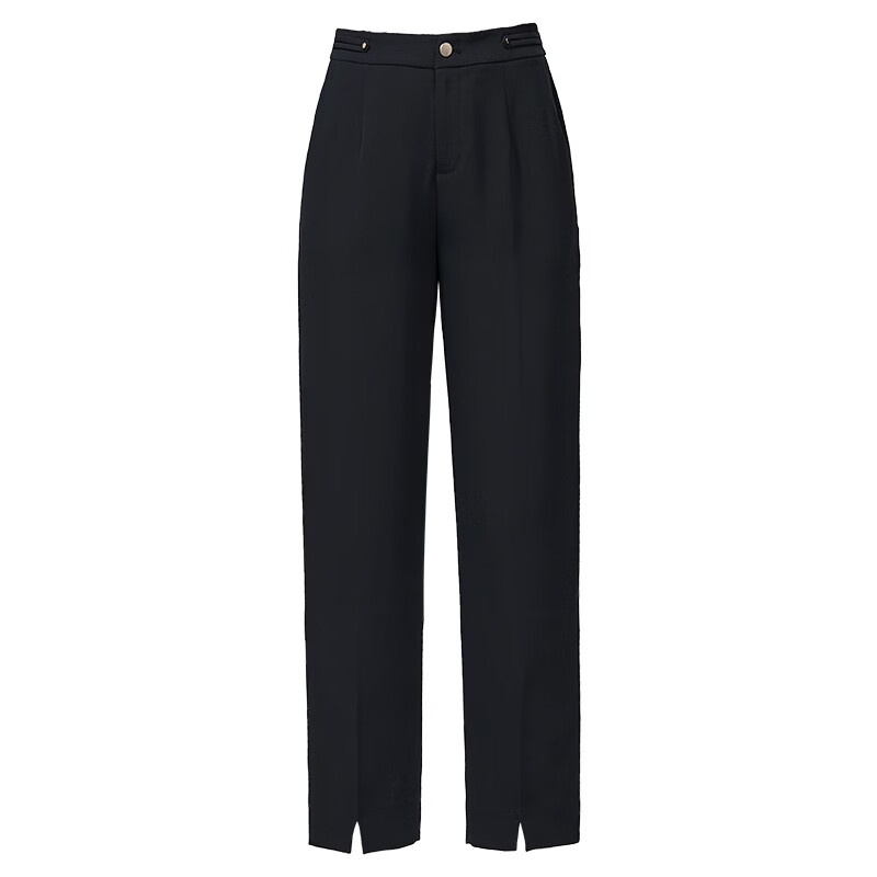 逸阳（ESE-Y）女士直筒休闲裤春夏八分裤新品舒弹通勤百搭  米杏色 32