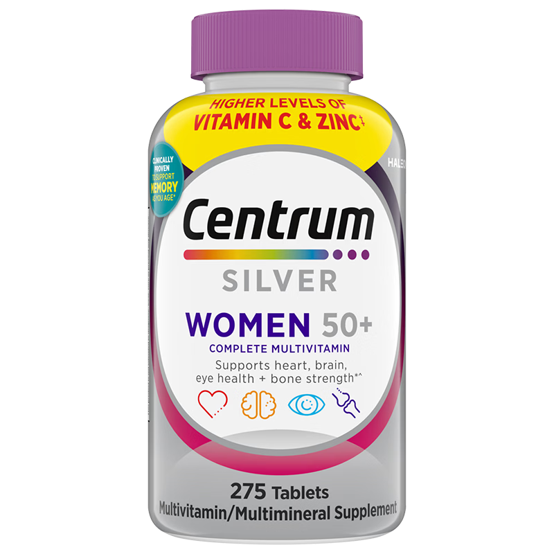 善存海外 银片中老年女士复合维生素 B族VCED钙镁锌大脑维生素275粒