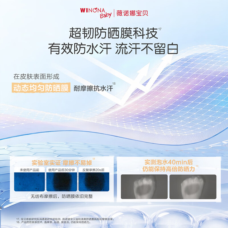 薇诺娜宝贝(WINONA Baby)温和清爽防晒露儿童户外防晒乳SPF34PA++++安心小圆盾防水防汗 【户外防晒小护盾】60ml