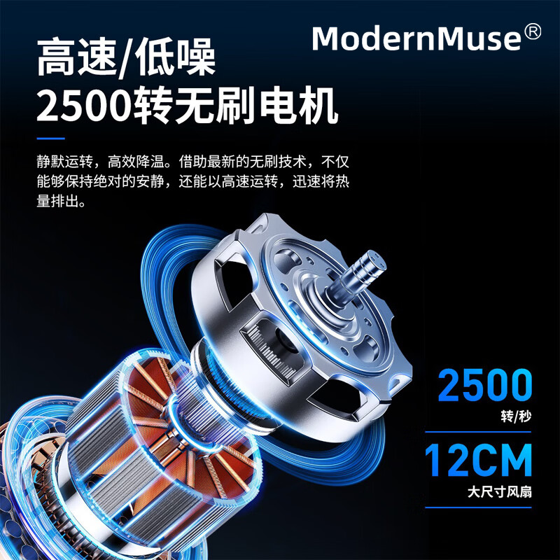 MODERNMUSE全铝合金机械革命惠普暗影骑士联想拯救者ROG电竞游戏笔记本电脑压风式静音散热降温神器底座支架 双涡轮压风式静音散热器 【白色】