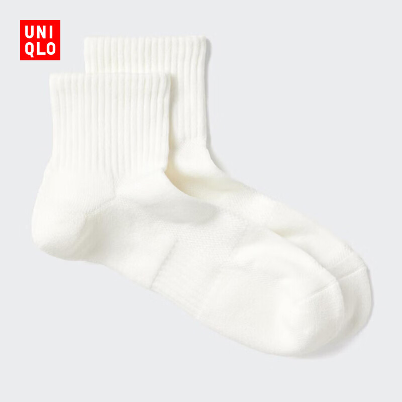 优衣库男装袜子/中筒袜26春夏新款482632 479542 482632/00白色 S /M/25～27 cm
