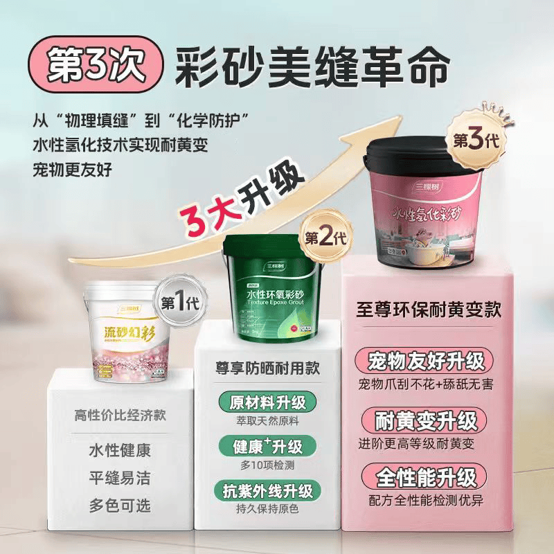 三棵树漆三棵树水性氢化环氧彩砂美缝剂桶装瓷砖防水防霉耐黄变十大品牌 【水性氢化彩砂】色卡 0g