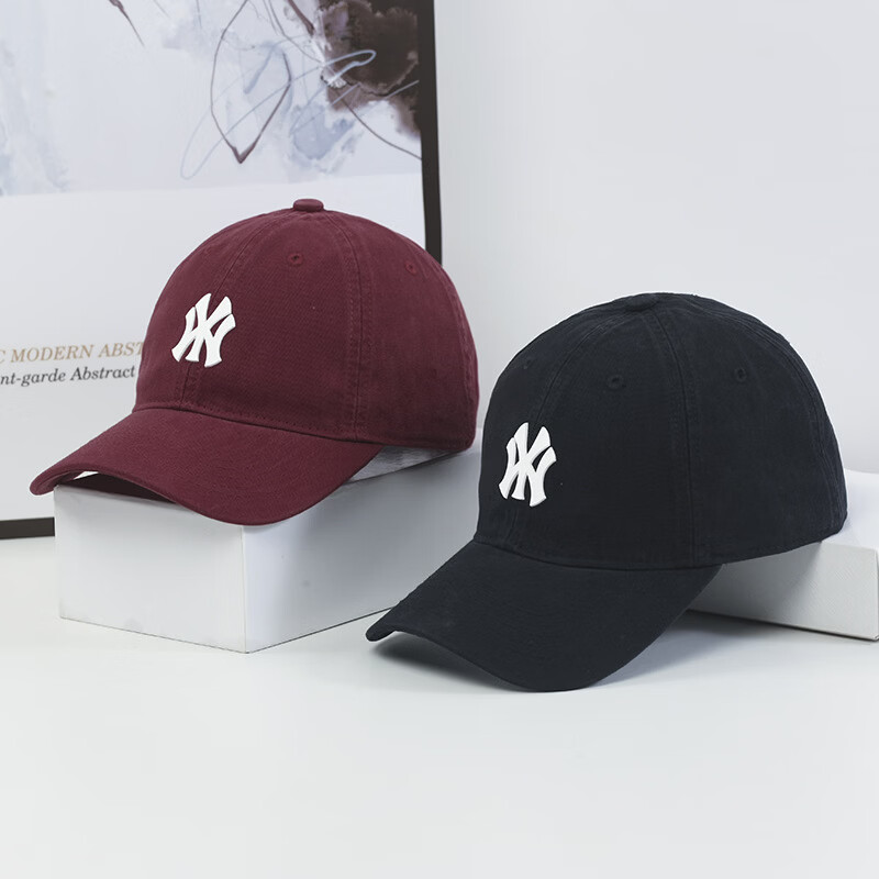 帽子女深顶软顶棒球帽韩版潮WY时尚高品质鸭舌帽logo加工 黑色+白标-常规款