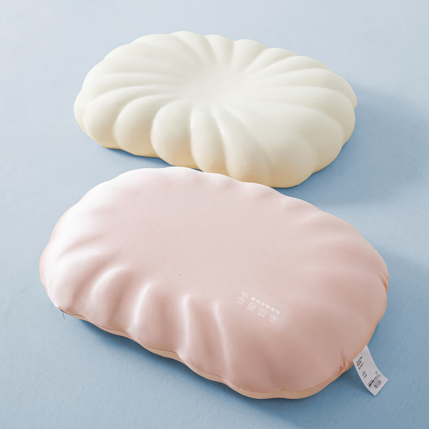 雅鹿贝壳零压生物基枕生物基记忆棉枕头成人枕芯 蓝色 单只 40*60cm（高度6-8cm)