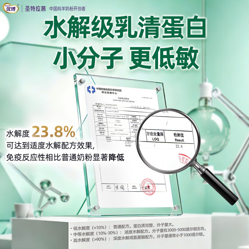 圣元圣特拉慕 【合格ARA】婴儿配方羊奶粉2段400g 6-12个月欧洲奶源 1罐装