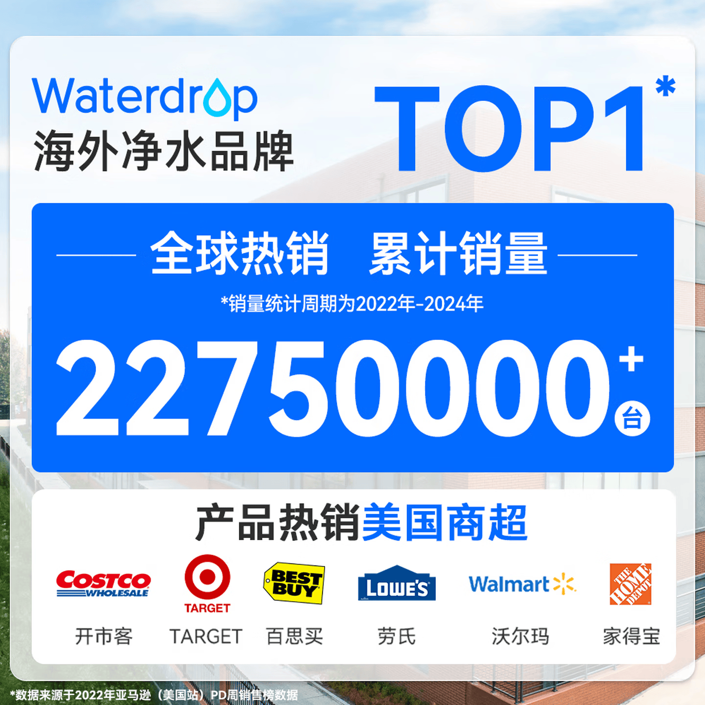 WATERDROP【旗舰新品】X12家用净水器 厨房直饮自来水过滤器NSF认证 6年RO净饮机1200G通量厨下反渗透 送礼 净化过滤无陈水