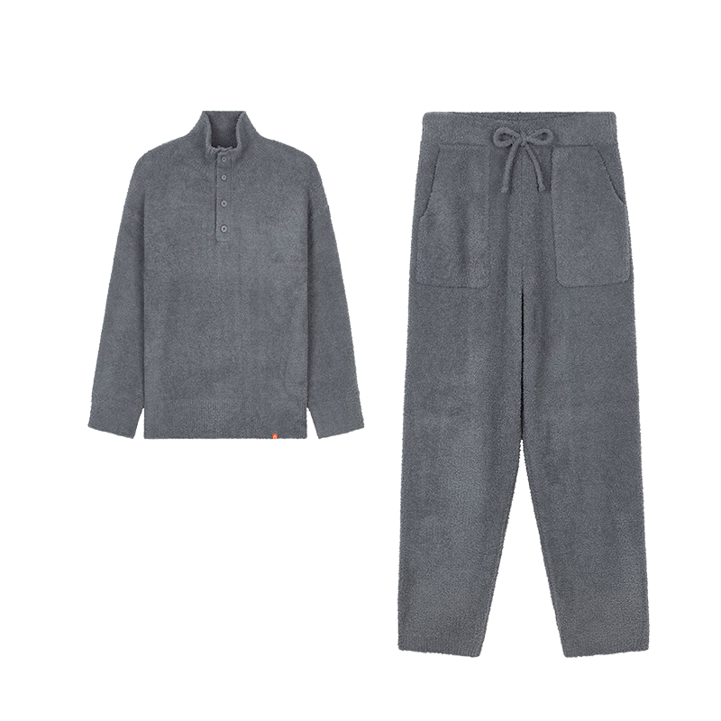 NEIWAI内外橙标情侣千层绒圆领高领睡衣家居服套装可外穿秋冬保暖舒适