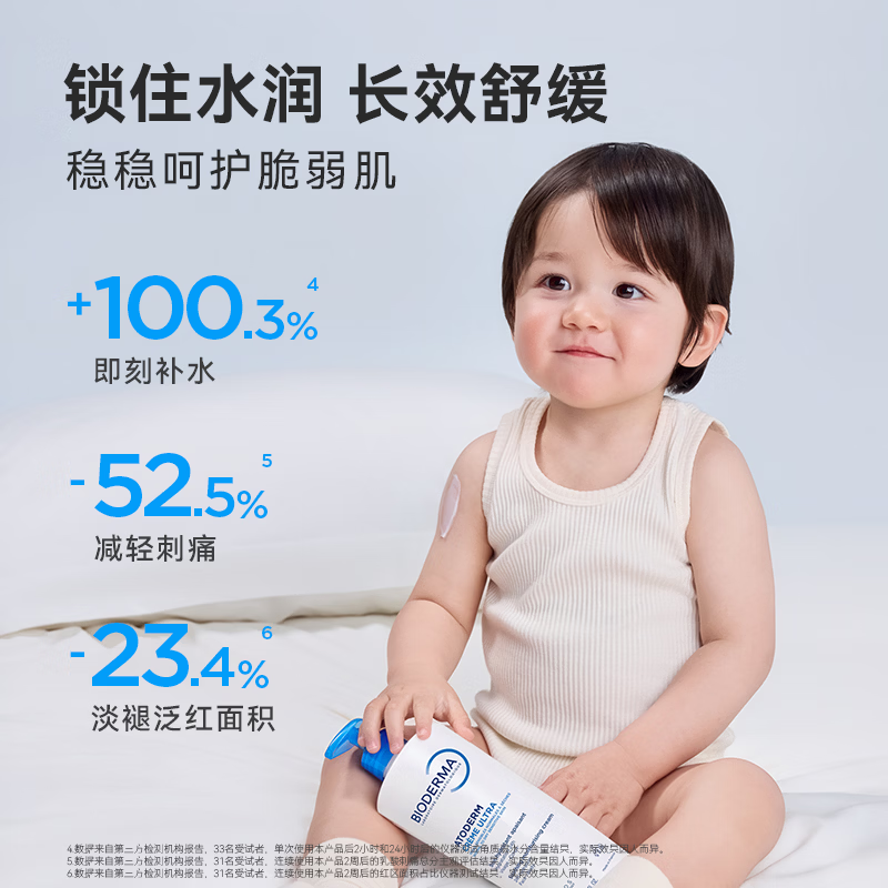 贝德玛（BIODERMA）家庭版小金盾贝德玛奶油霜身体乳婴幼儿保湿乳液无激素换季面霜 500ml