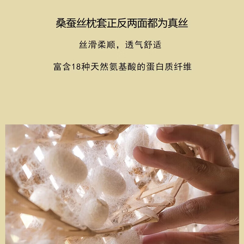 VTX正反面桑蚕丝真丝欧美外贸保护套枕头套高级感礼物枕套吸湿透气 真丝枕套-金黄