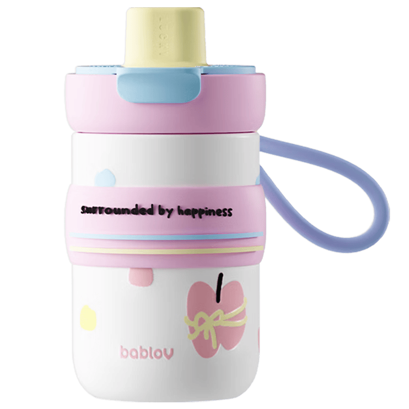 BABLOV保温杯316不锈钢保温杯水杯子女士高颜值咖啡杯吸管杯450ml