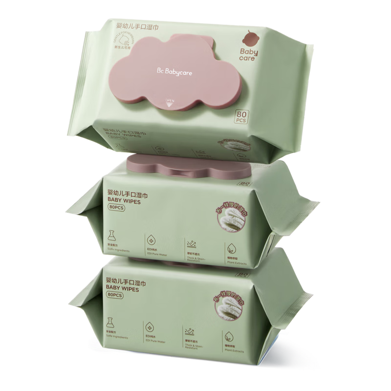 babycare Ӥ���ֿ�ʪ�� 80��*3�� �ϸ�ʪ�� 43.9Ԫ
