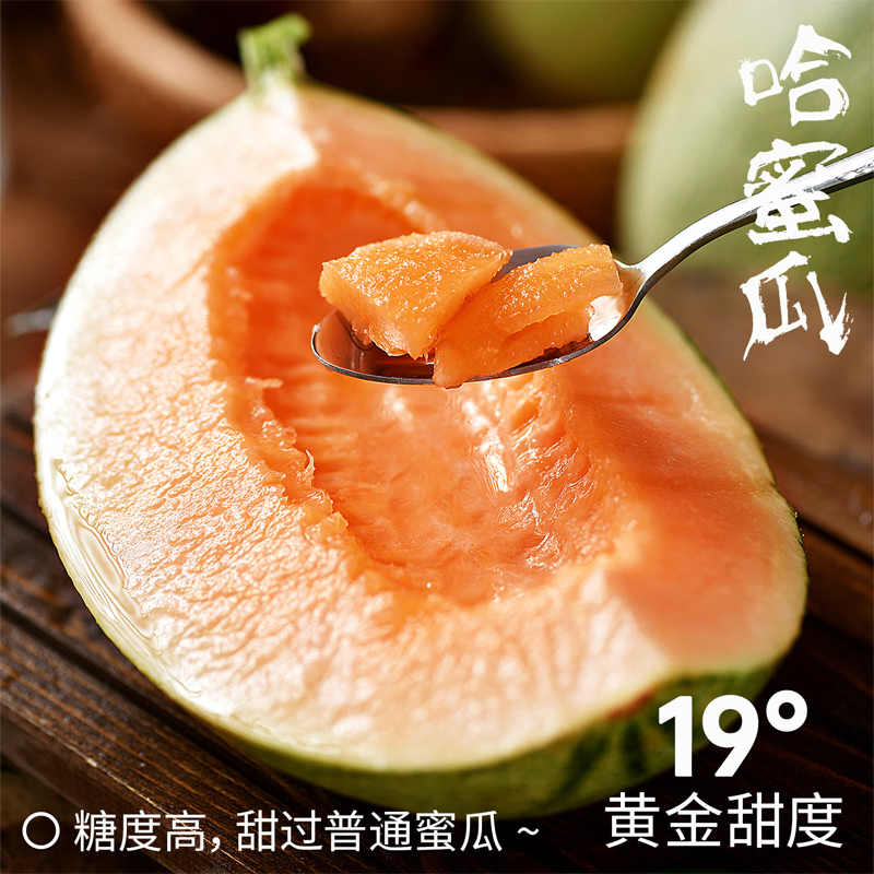 薏品甄鲜海南哈密瓜 新鲜当季水果整箱 西州蜜25号 脆甜蜜瓜 净重4.5-5斤