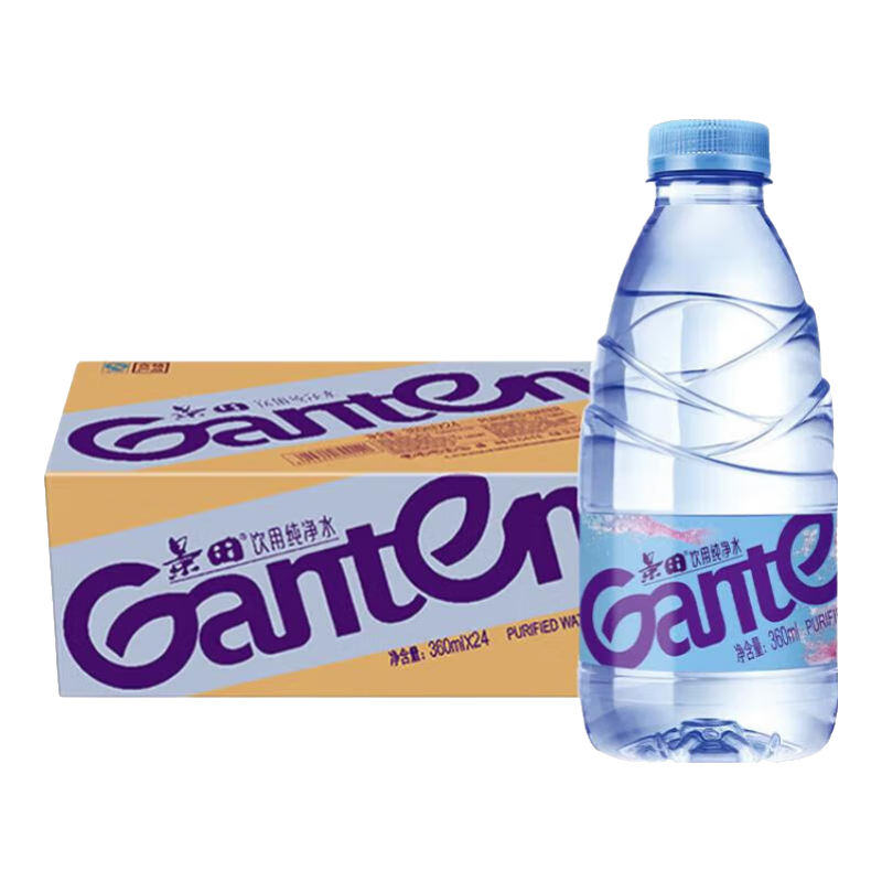 景田百岁山饮用纯净水 会议办公用水 家庭健康饮用水整箱装 360ml*24瓶 整箱装