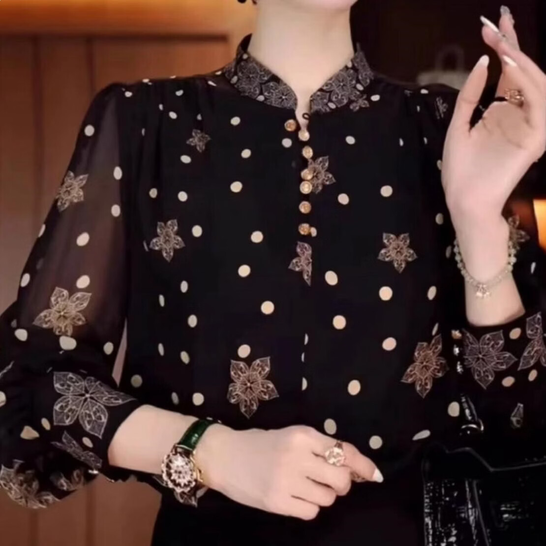 2026春夏薄款长袖碎花冰丝衬衫大码胖mm遮肚显瘦宽松防晒小衫JL 花色 3XL (150-160斤)