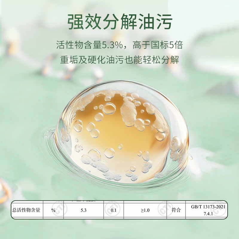 宝石花厨房清洁剂油烟净油污克星除垢剂油烟机泡沫清洗剂神器重油污净 【囤货大扫除】500g*5瓶