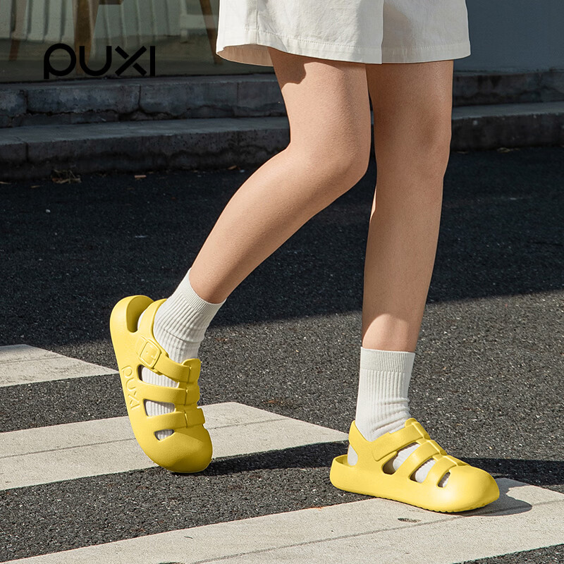 朴西罗马凉鞋女2026新款上班户外穿防滑防臭透气包头凉拖时尚百搭 深黑色 【朴西爆款*EVA罗马鞋】 39-40