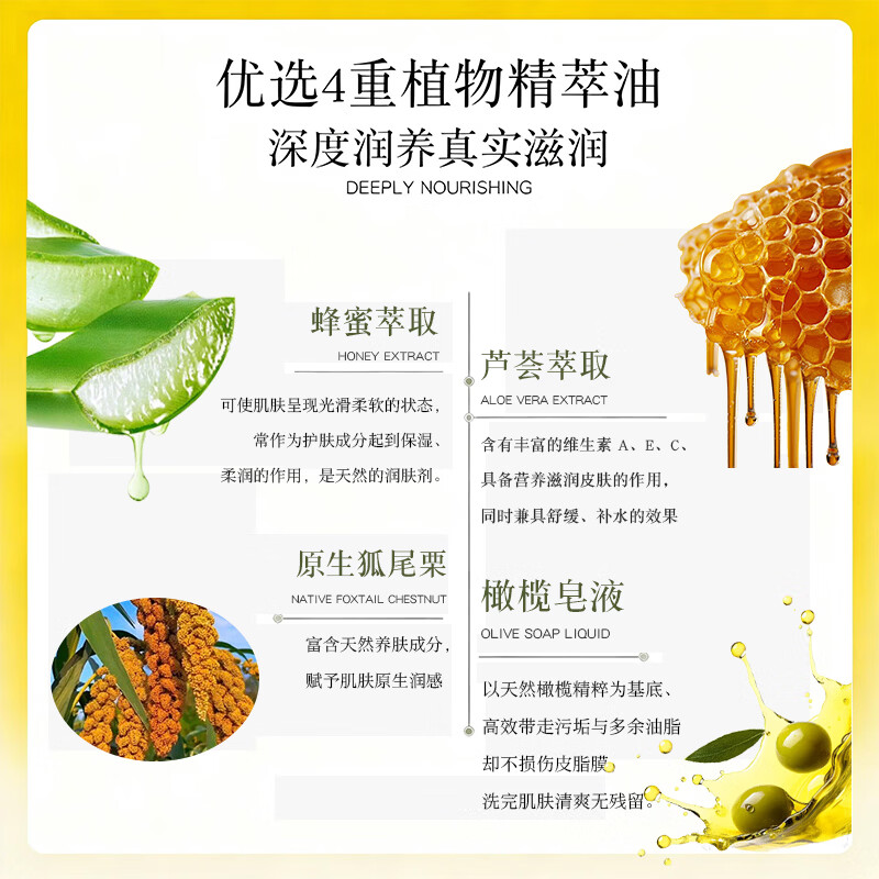 清净海氨基酸保湿沐浴露控油香氛补水沐浴露持久留香72小时750ml 深海物语-海洋深层微矿水沐浴露-750ml