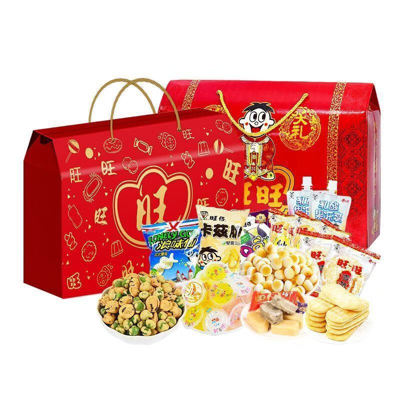 零食1088g礼盒装休闲零食小吃仙饼干中秋节日送礼 礼盒 福旺礼盒1088g