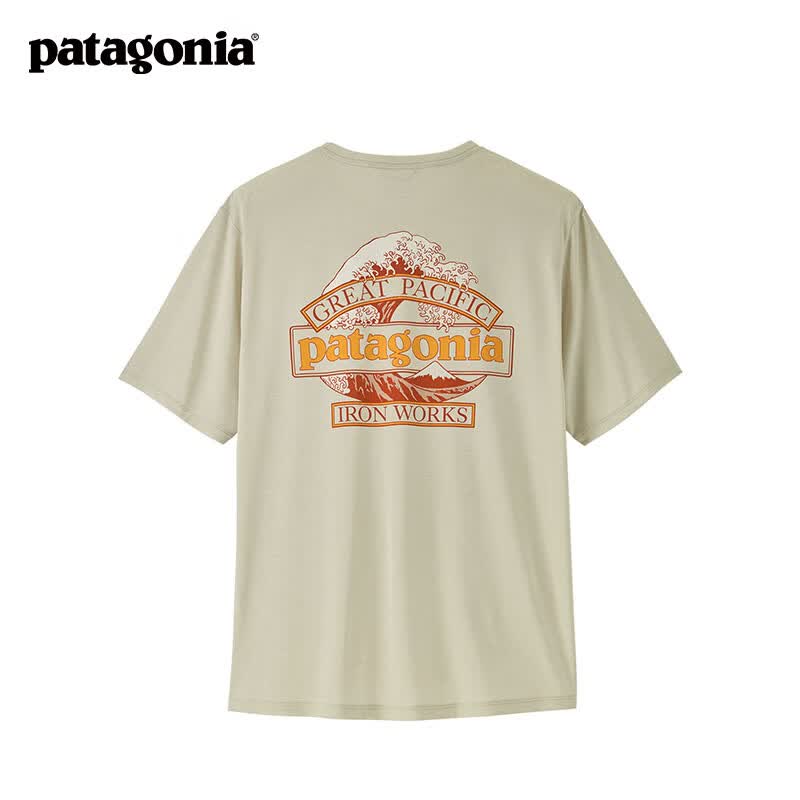 巴塔哥尼亚（Patagonia）男士C1弹性透气巨浪logo速干短袖T恤 Cap Cool Daily 45456 DYWH L 176/185(CM)  79/89(KG)
