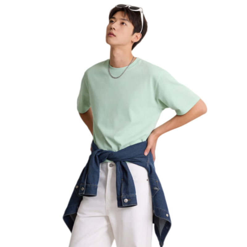 JD FASHION京东自营100%新疆棉溯源T男士t恤短袖男女同款2026衣服父亲节礼物