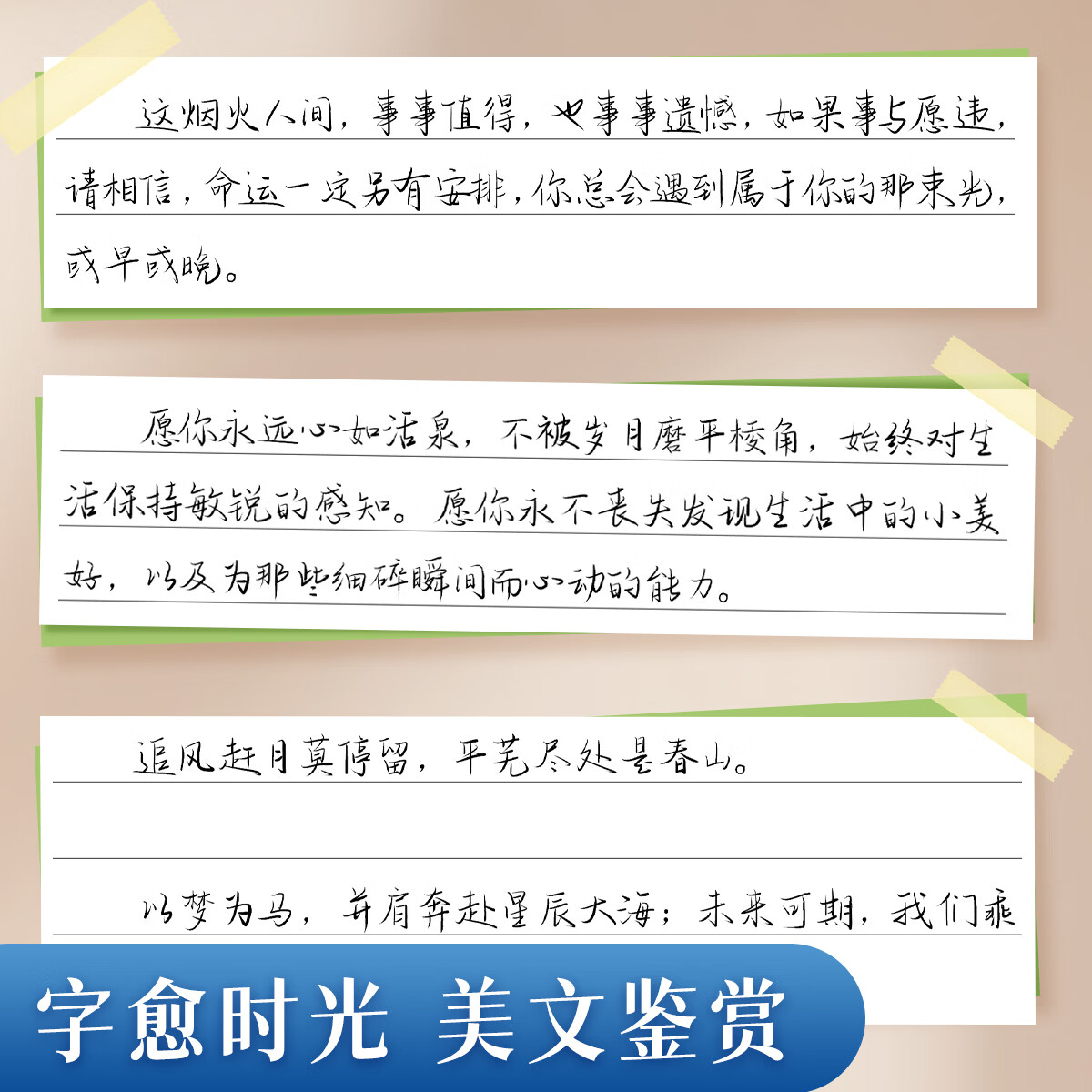 书行手写体蒙纸临摹练字帖成字愈时光静心手写字帖漂亮字每日一练硬笔描摹纸练习字帖 手写体字帖【静心手写+字愈时光】 搭配钢笔