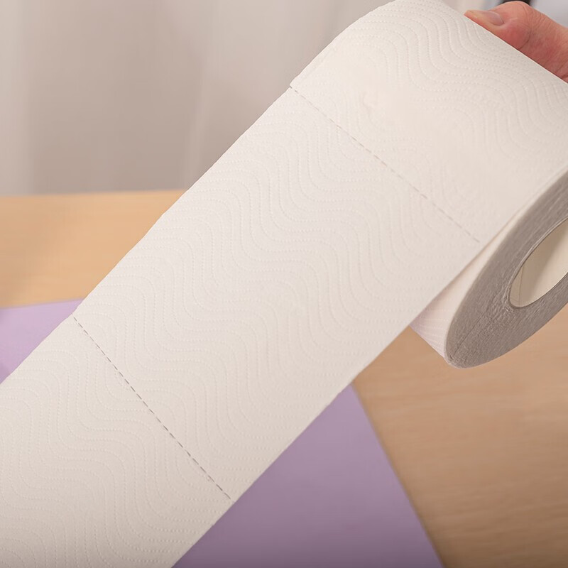 植护气垫柔有芯卷纸5层125克*12卷整箱厕所纸卷筒纸巾卫生纸家用装 5层 125g/卷*12卷