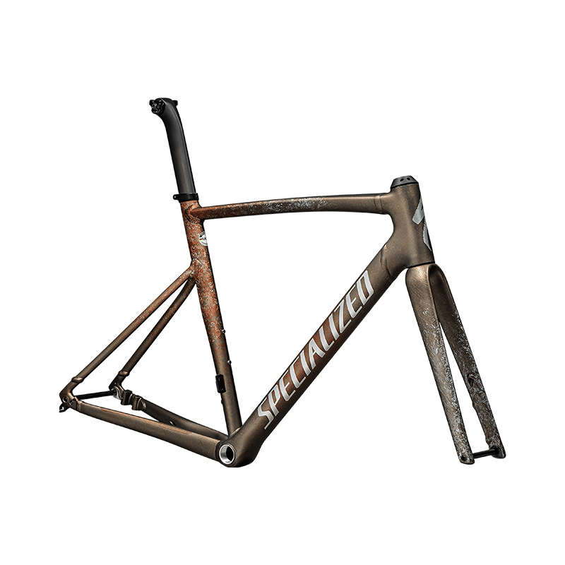 SPECIALIZED闪电 ALLEZ SPRINT 铝合金气动碟刹公路自行车车架组 铜锈/液态金属拉丝 49