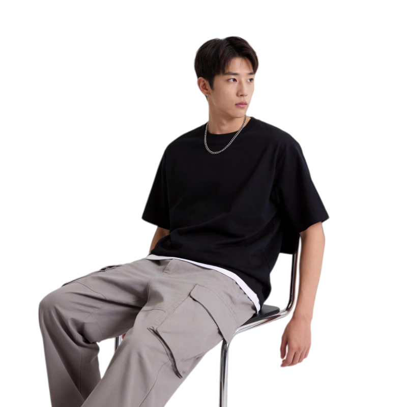 JD FASHION京东自营100%新疆棉溯源T男士t恤短袖男女同款2026新款上衣衣服