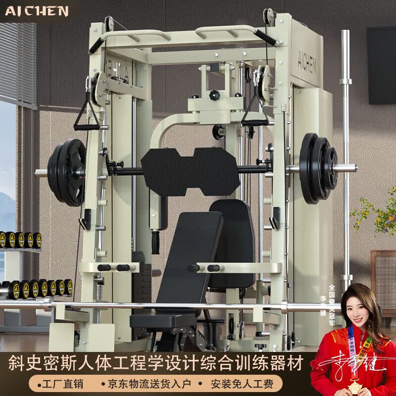 愛(ài)宸（Aichen）龍門架綜合訓(xùn)練史密斯機(jī)家用健身器材多功能器械組合深蹲臥推架 雷鈞ProMax蝴蝶臂【包安裝上樓】
