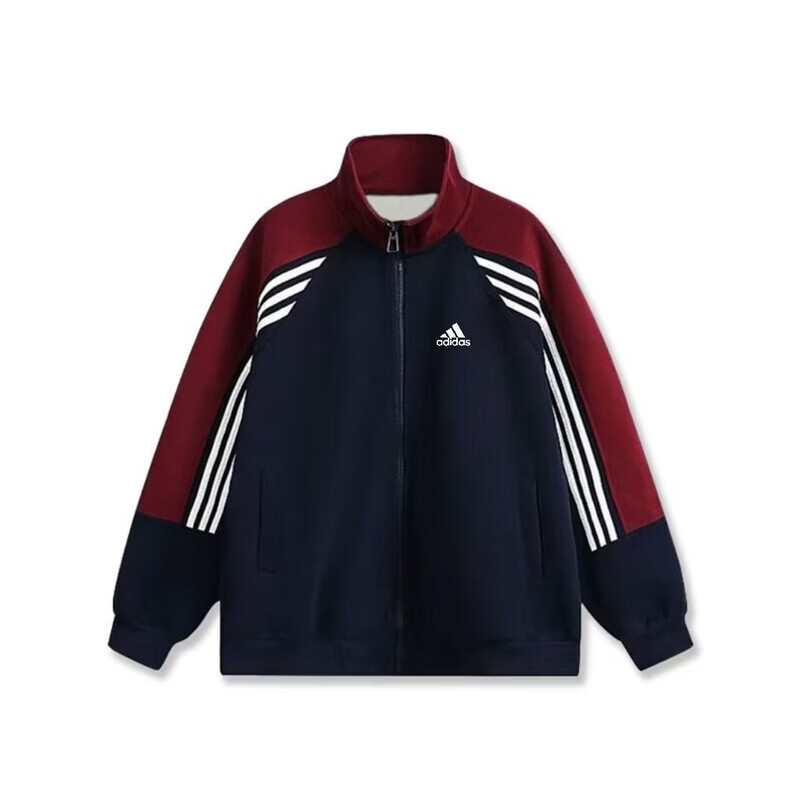 Y-3春秋季新款男女三叶草同款运动夹克立领开衫休闲卫衣情侣 黑色三叶 2XL (170-195)斤