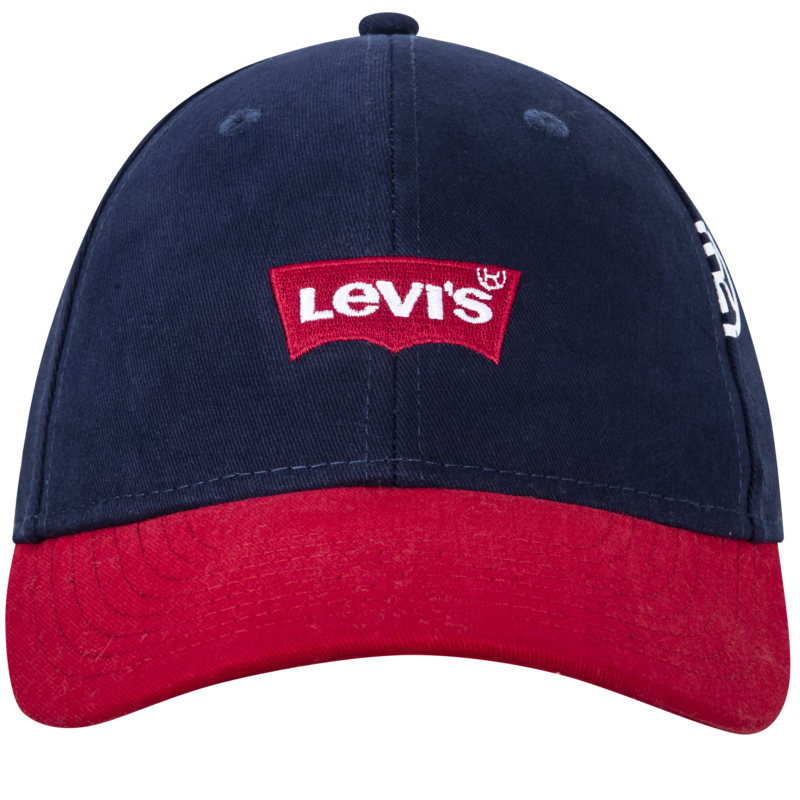 Levi's 李维斯儿童男女童棒球帽儿童撞色遮阳帽梭织鸭舌帽 深靛蓝 8/20