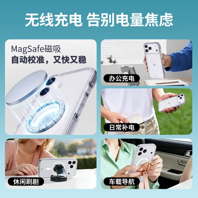 TECH21苹果专用手机壳软壳磁吸透明手机壳贴膜镜头膜三件套装17promax/17pro手机保护套防窥高清贴膜 透明手机壳贴膜镜头膜三件套（高清膜） 苹果17ProMax