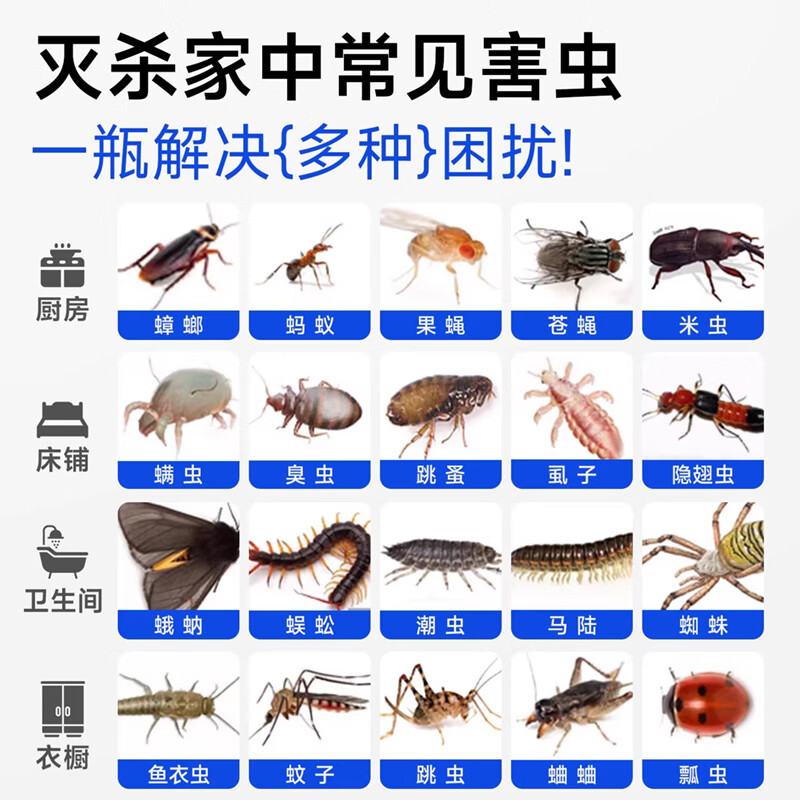 清清熊蛾蠓杀虫剂卫生间小黑飞虫克星家用下水道地漏除蛾蚋专用灭杀喷雾 【小飞虫专用】杀虫剂1瓶装 正品保障 现货速发