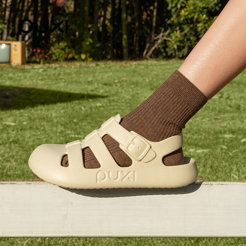 朴西罗马凉鞋女2026新款上班户外穿防滑防臭透气包头凉拖时尚百搭 深黑色 【朴西爆款*EVA罗马鞋】 39-40