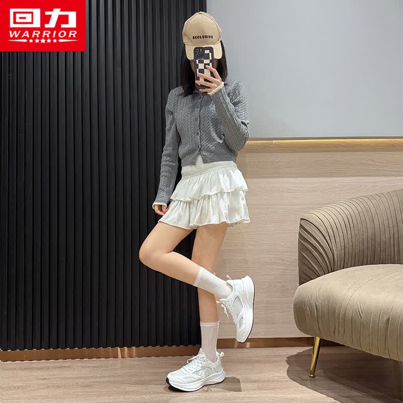 回力女鞋网面鞋女薄款透气2026新款夏季百搭休闲软底运动鞋子女跑步鞋 白色【升级款】 39
