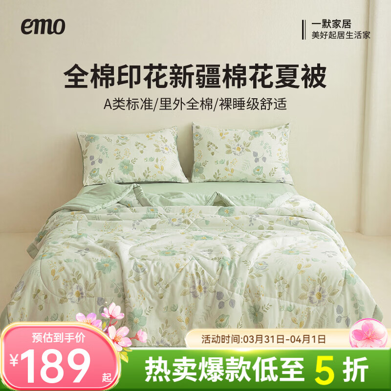 一默新疆棉花夏被空调被2026新款A类纯棉被子家纺床品全棉印花夏凉被 幸运乐园 150x200cm 京东折扣/优惠券