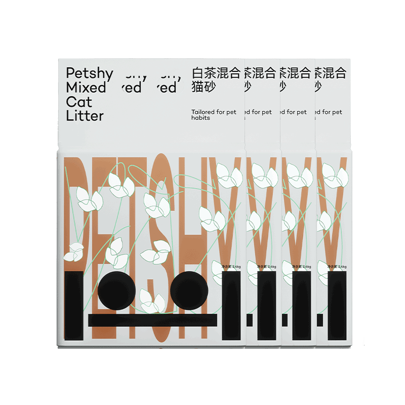 Petshy百宠千爱新白茶豆腐混合猫砂2.4kg*8包 74元 - 86线报