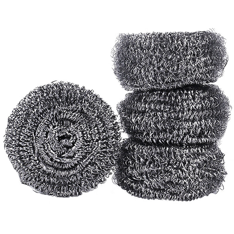 钢丝球【50个】13克/个 食堂厨房钢丝球 不锈钢清洁球 金属除锈钢丝球