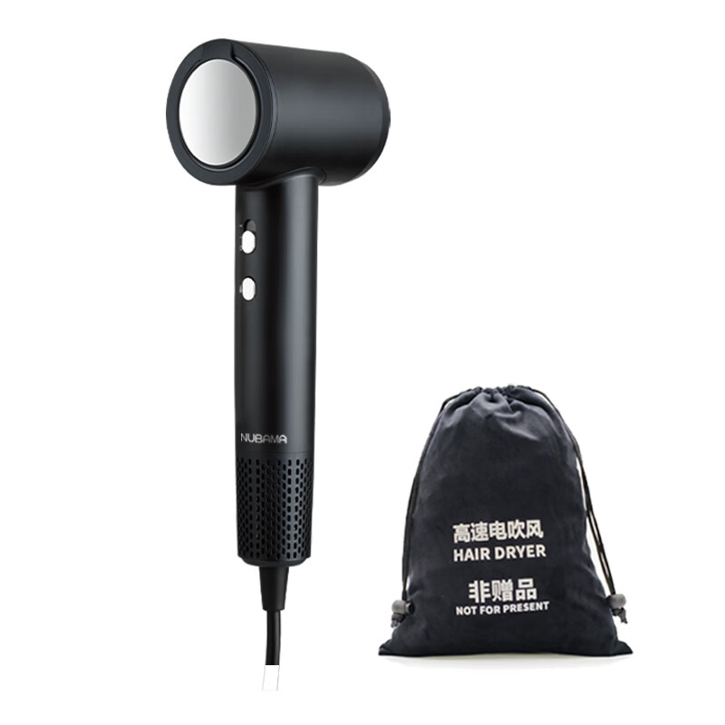 诺巴玛【五星酒店品质】高速护发吹风机家用静音负离子大功率不伤发男女士专用静音秒干吹头发学生宿舍 经典黑 NTC智能温控【暖男风】