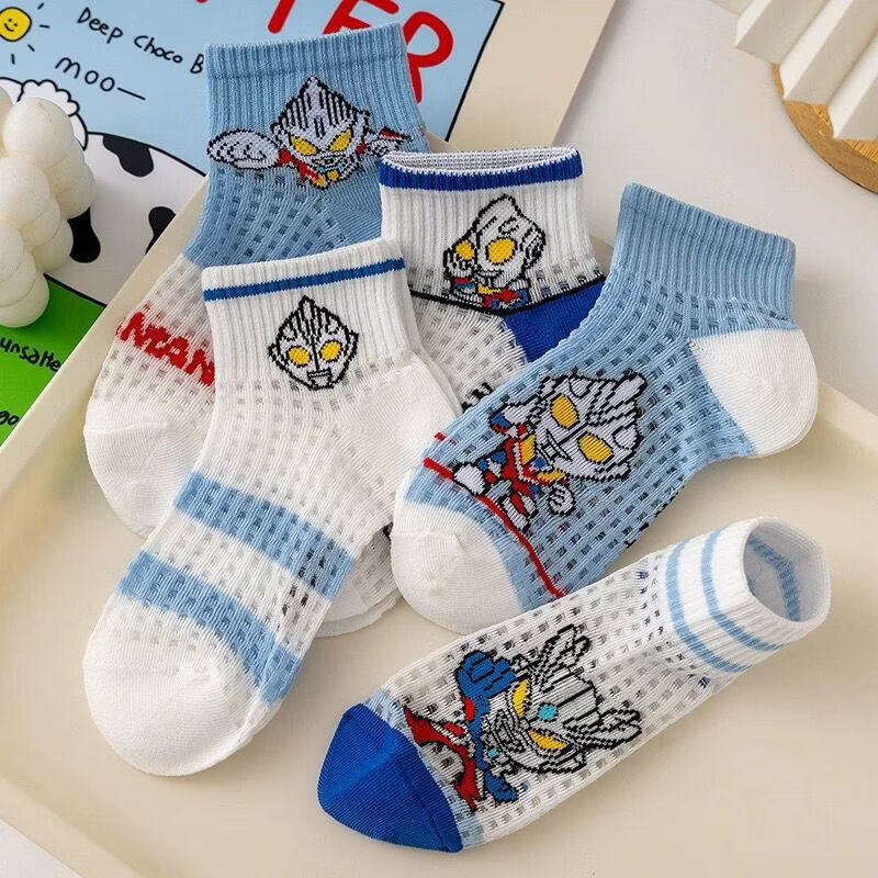 清洁JTT 蓝色奥特曼(5双装) 2-5岁适合鞋码19-25