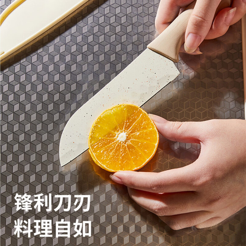 菜刀家用切肉切菜刀厨房专用刀厨师刀具女士小菜刀多功能刀具套装 5英寸三德刀