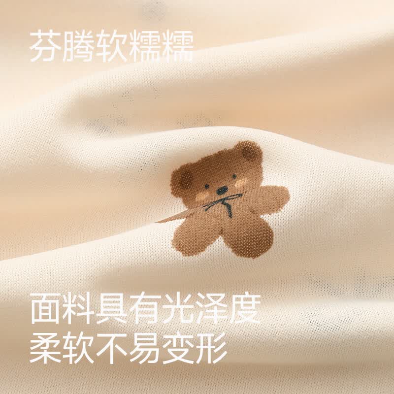 芬腾睡裙女士夏季薄款短袖睡衣中裙女款宽松休闲卡通可爱家居服 FX26921064深灰 L 建议：110-125斤