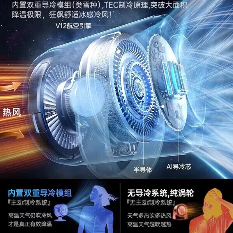 美地MeiDi桌面风扇小风扇学生宿舍小型充电风扇超长续航轻音床上便携夹式 【24H长续航|充插两用】 蓝紫色【24H长续航 | 充插两用】