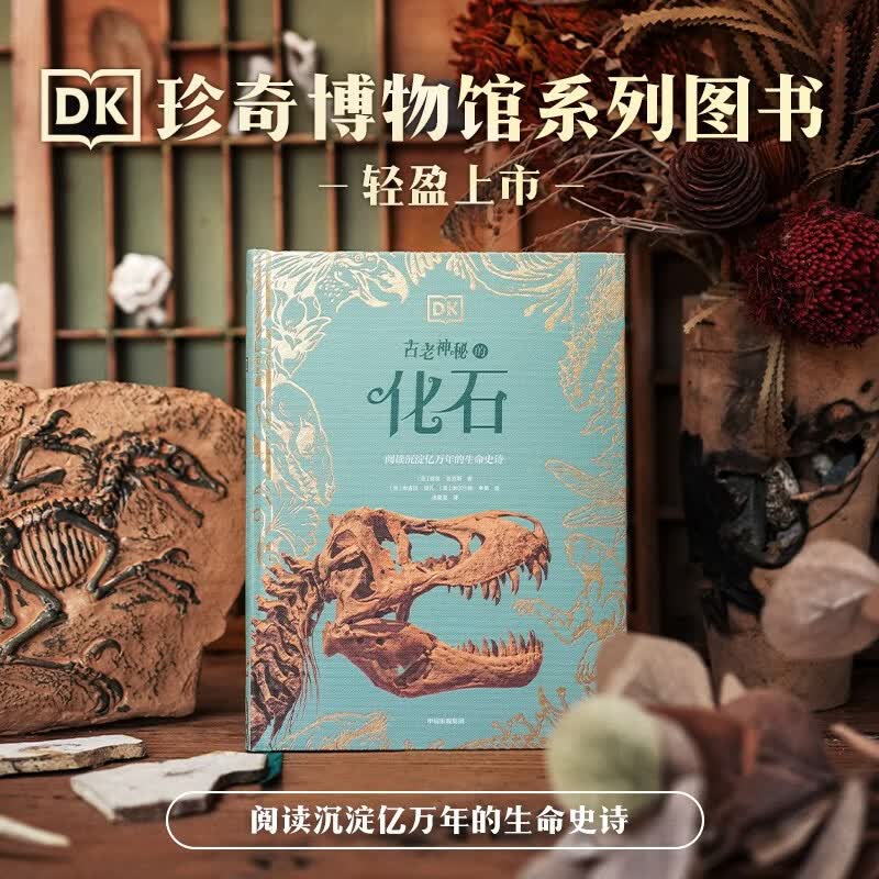 DK古老神秘的化石 (DK珍奇博物馆系列）迪恩·洛迈斯著  6岁以上 儿童科普读物  150+幅高清真实照片 介绍100余种古老神秘的化石