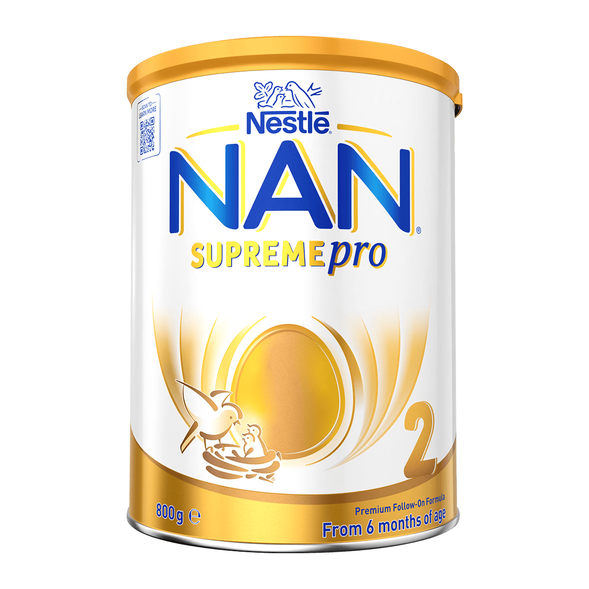 雀巢（Nestle）澳版超级能恩适度水解 5HMO婴幼儿奶粉2段800g/罐 6-12月超启宝宝