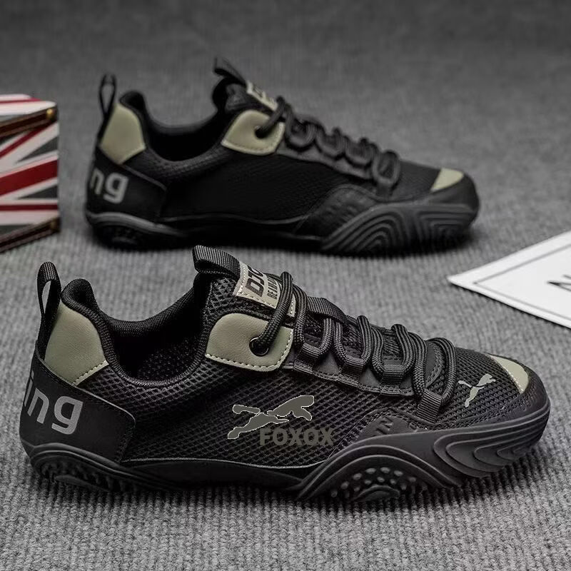 男鞋透气网面潮牌百搭休闲阿甘鞋男士跑步防滑轻便软底运动鞋gt 黑色 40