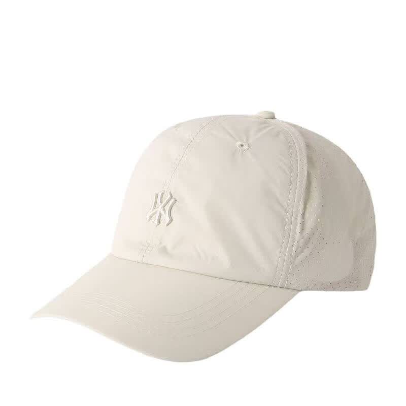 NY薄款速干刺绣帽子女男款透气网眼夏季防晒遮阳帽鸭舌帽新款棒球帽 wy速干打孔网帽-黑色 M （56-58cm）